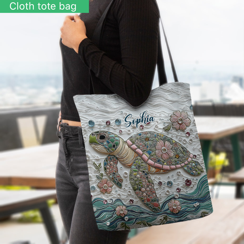 Beautiful Turtle - Personalized Turtle Leather Bag