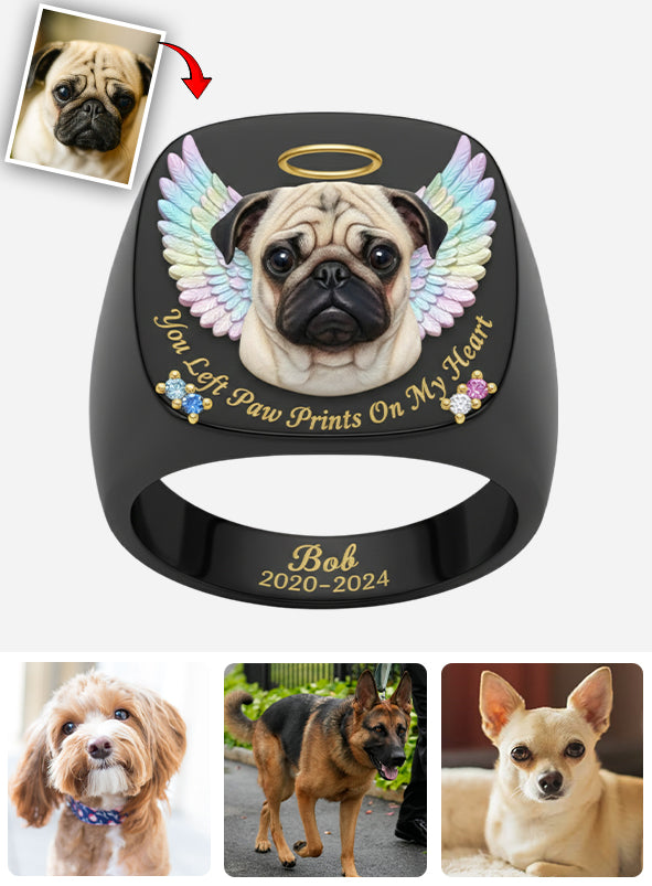 Forever In Our Hearts - Personalized Dog Signet Ring