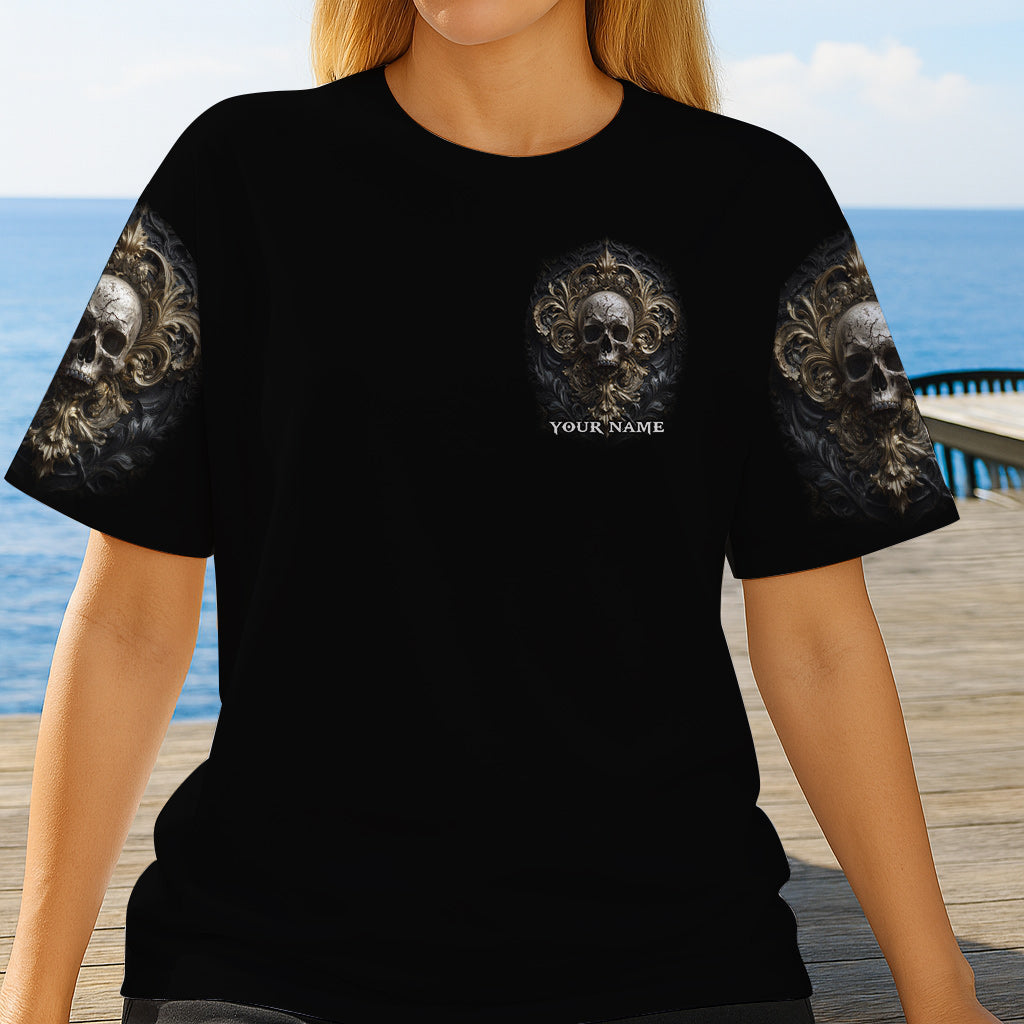 Metalic Skull - Personalized Skull All Over Shirt