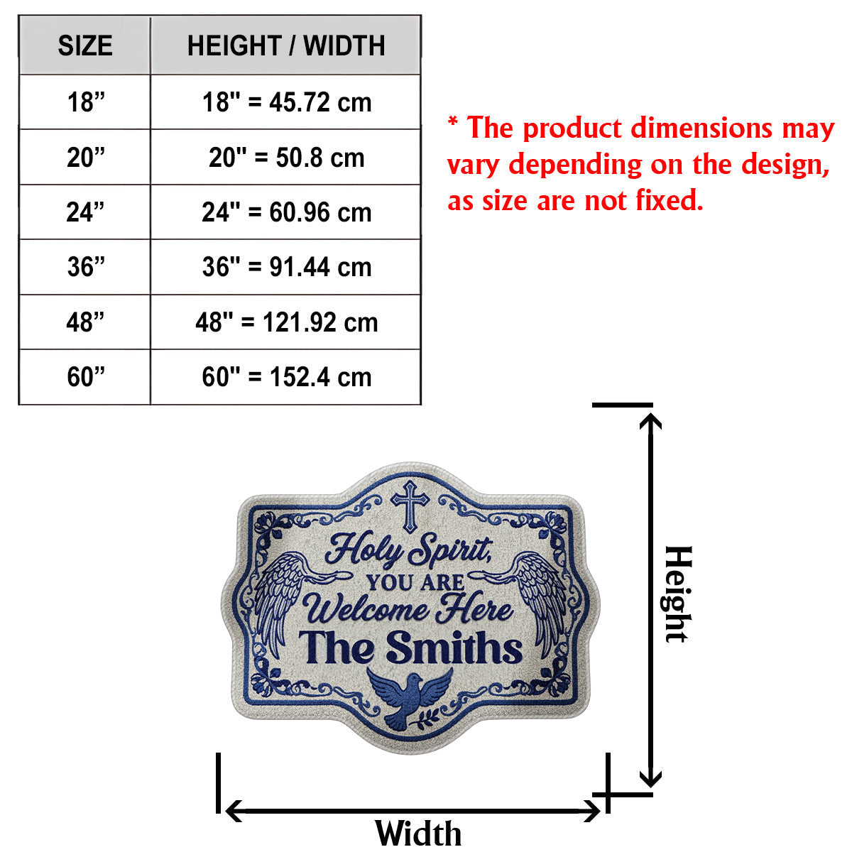 Holy Spirit, You Are Welcome Her - Personalized Christian Non-Slip Tufted Rug