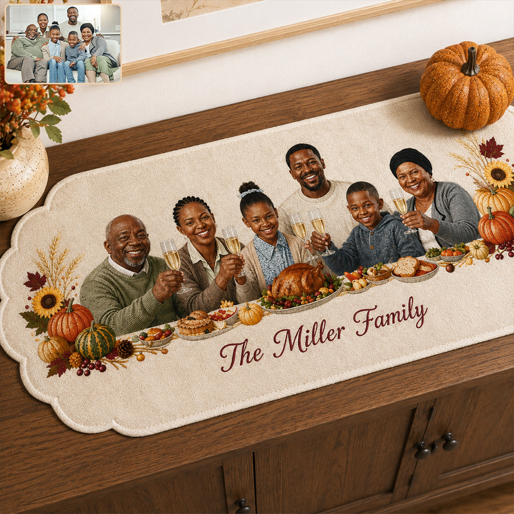 Cheers! - Personalized Family Custom Shape Table Runner