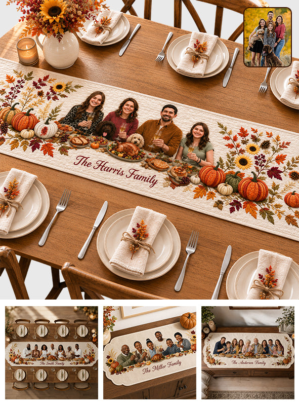 Cheers! - Personalized Family Custom Shape Table Runner