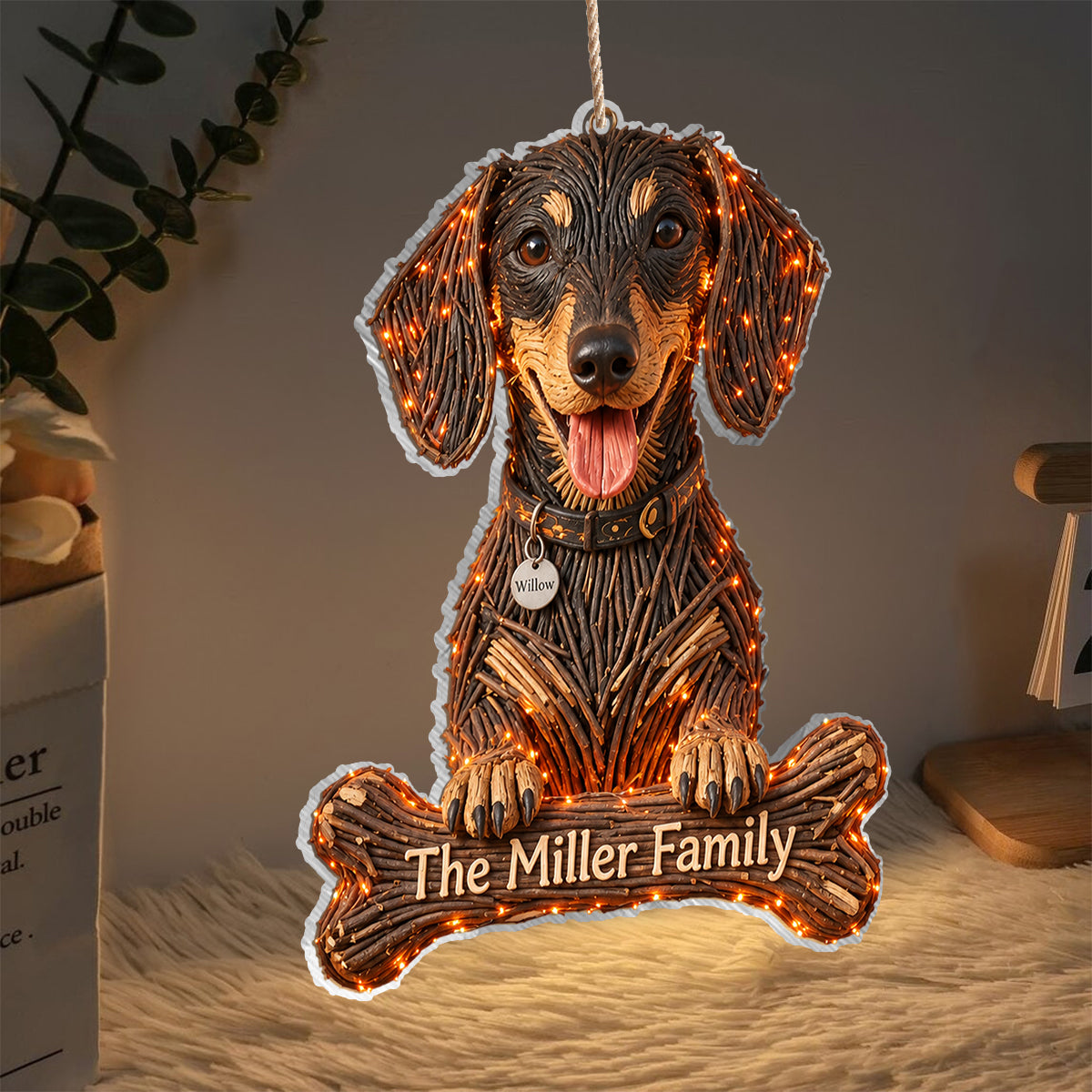 Dog Halloween - Personalized Dog LED Light Acrylic Sign