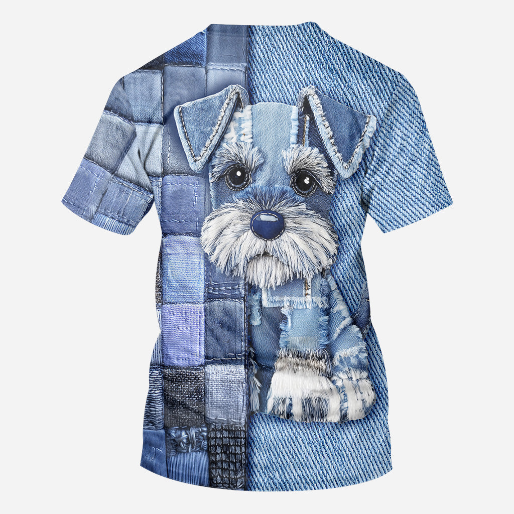 Love Miniature Schnauzer - Personalized Dog All Over Shirt
