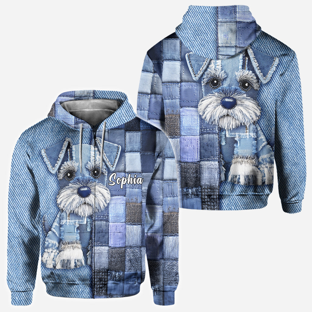 Love Miniature Schnauzer - Personalized Dog All Over Shirt