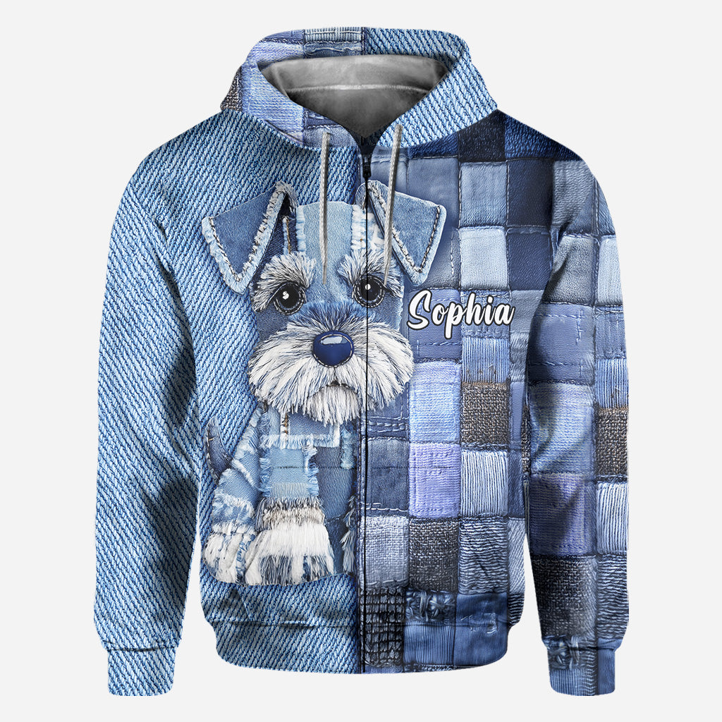 Love Miniature Schnauzer - Personalized Dog All Over Shirt