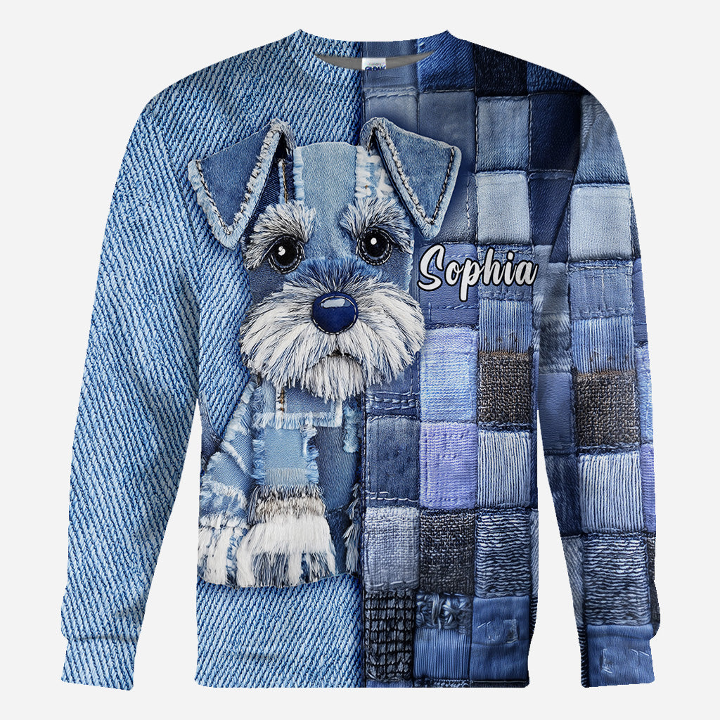 Love Miniature Schnauzer - Personalized Dog All Over Shirt