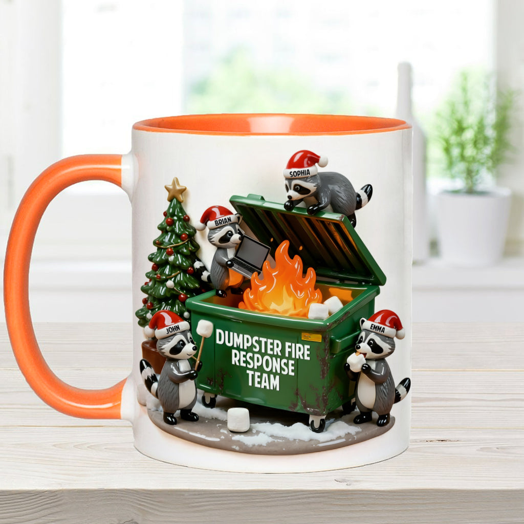 Dumpster Fire Response Team - Personalized Colleague Accent Mug