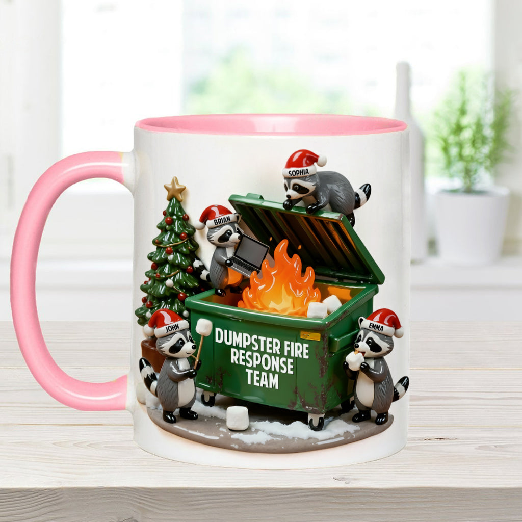 Dumpster Fire Response Team - Personalized Colleague Accent Mug