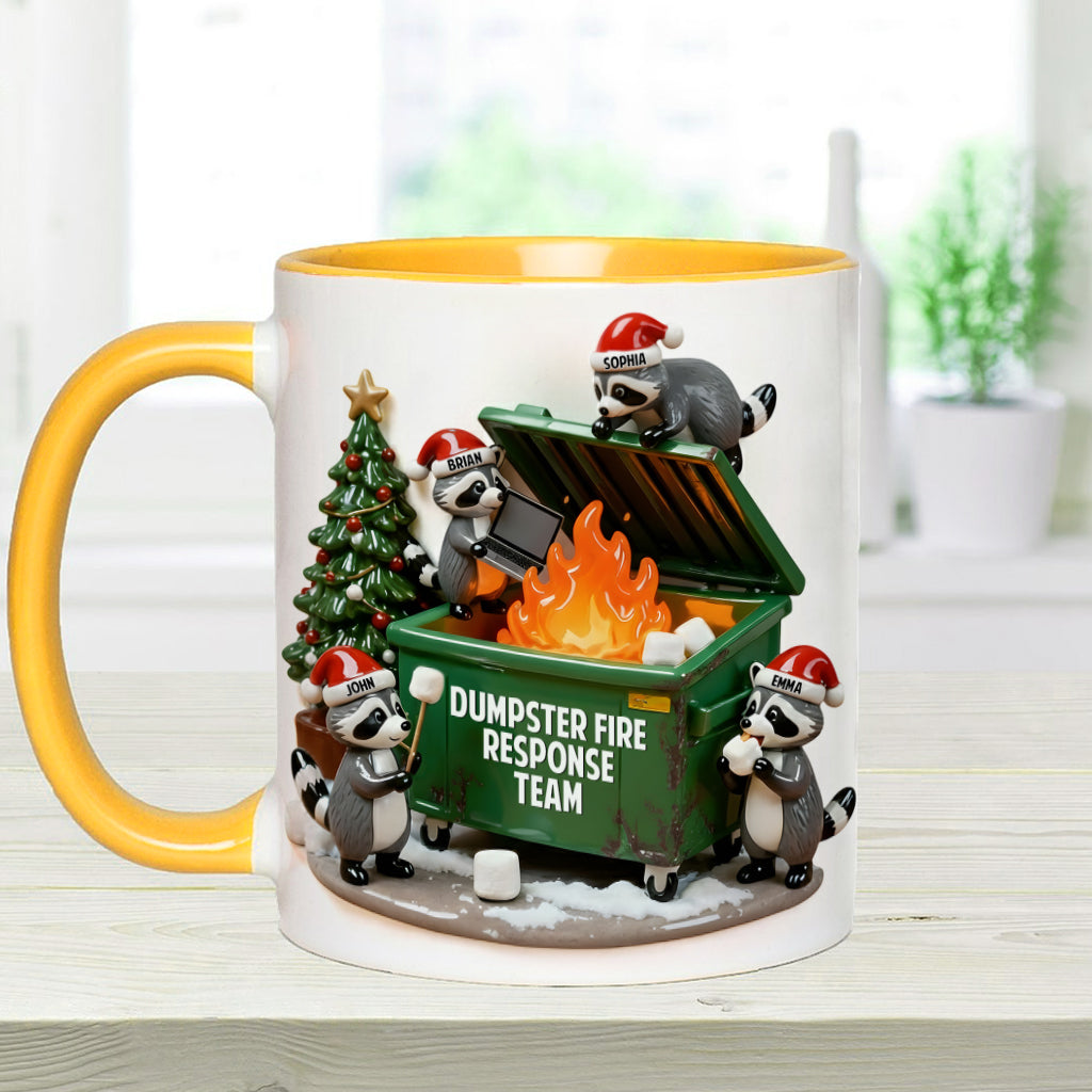 Dumpster Fire Response Team - Personalized Colleague Accent Mug