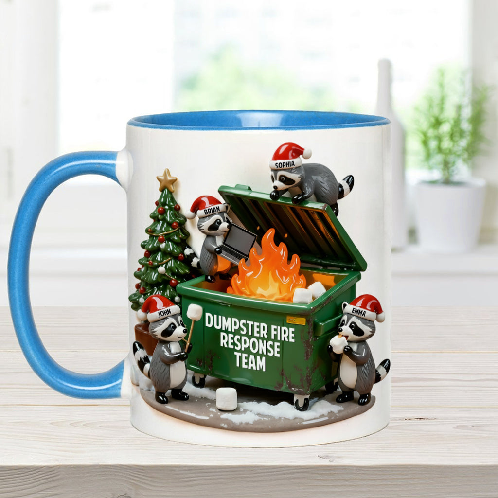 Dumpster Fire Response Team - Personalized Colleague Accent Mug