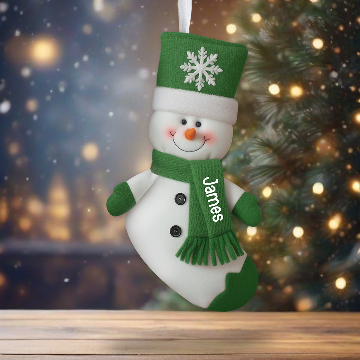 Merry Christmas - Personalized Family Shaped Christmas Stocking