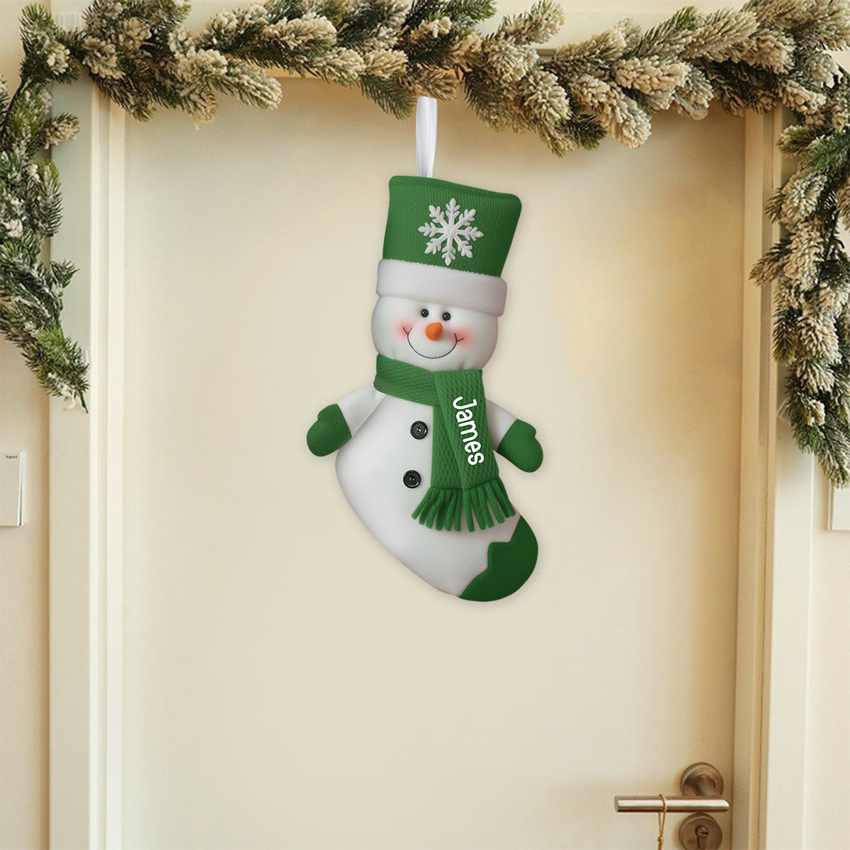 Merry Christmas - Personalized Family Shaped Christmas Stocking