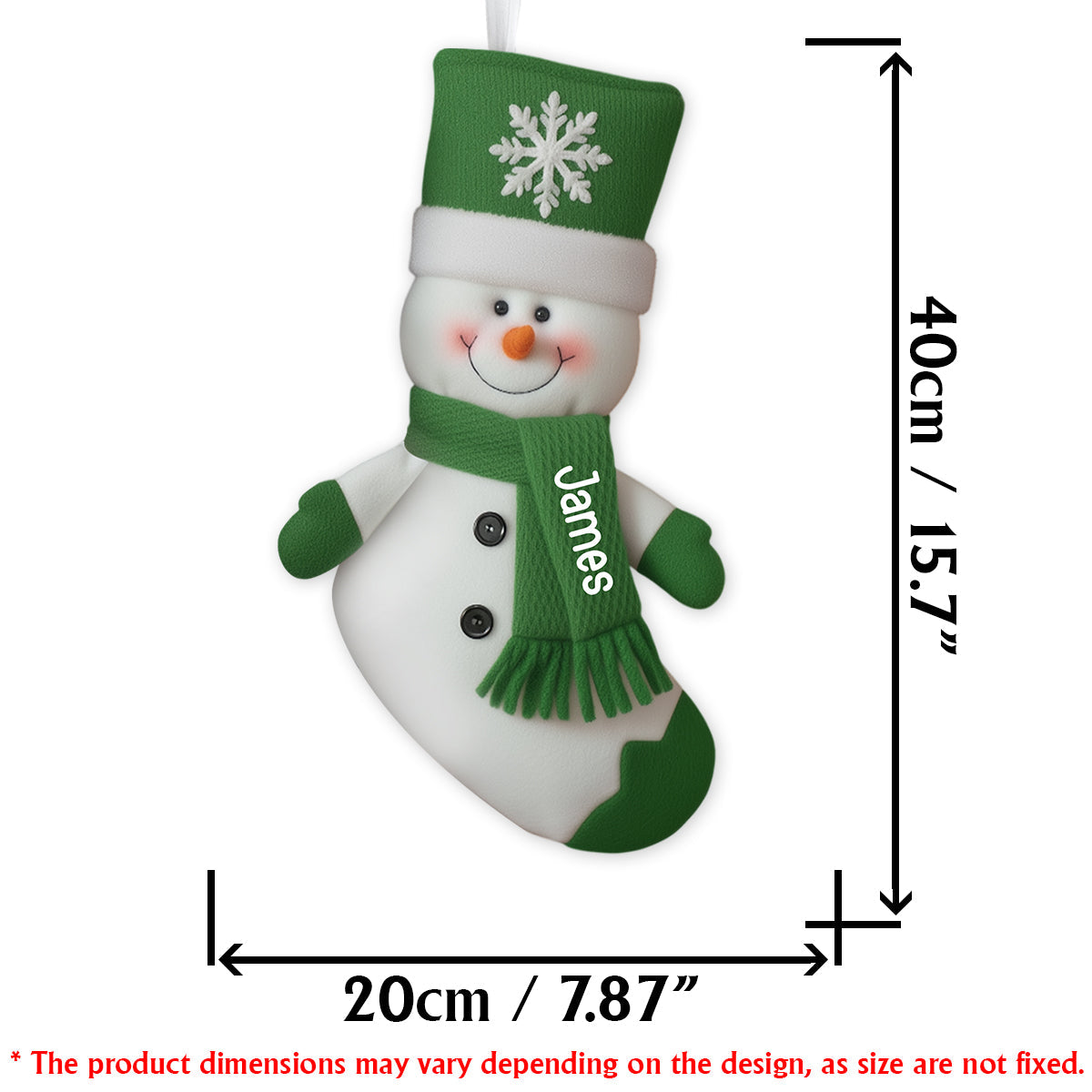 Merry Christmas - Personalized Family Shaped Christmas Stocking