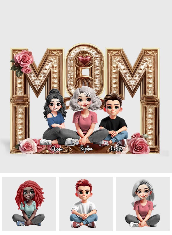 Mom I Love You - Personalized Mother Custom Shaped Acrylic Plaque