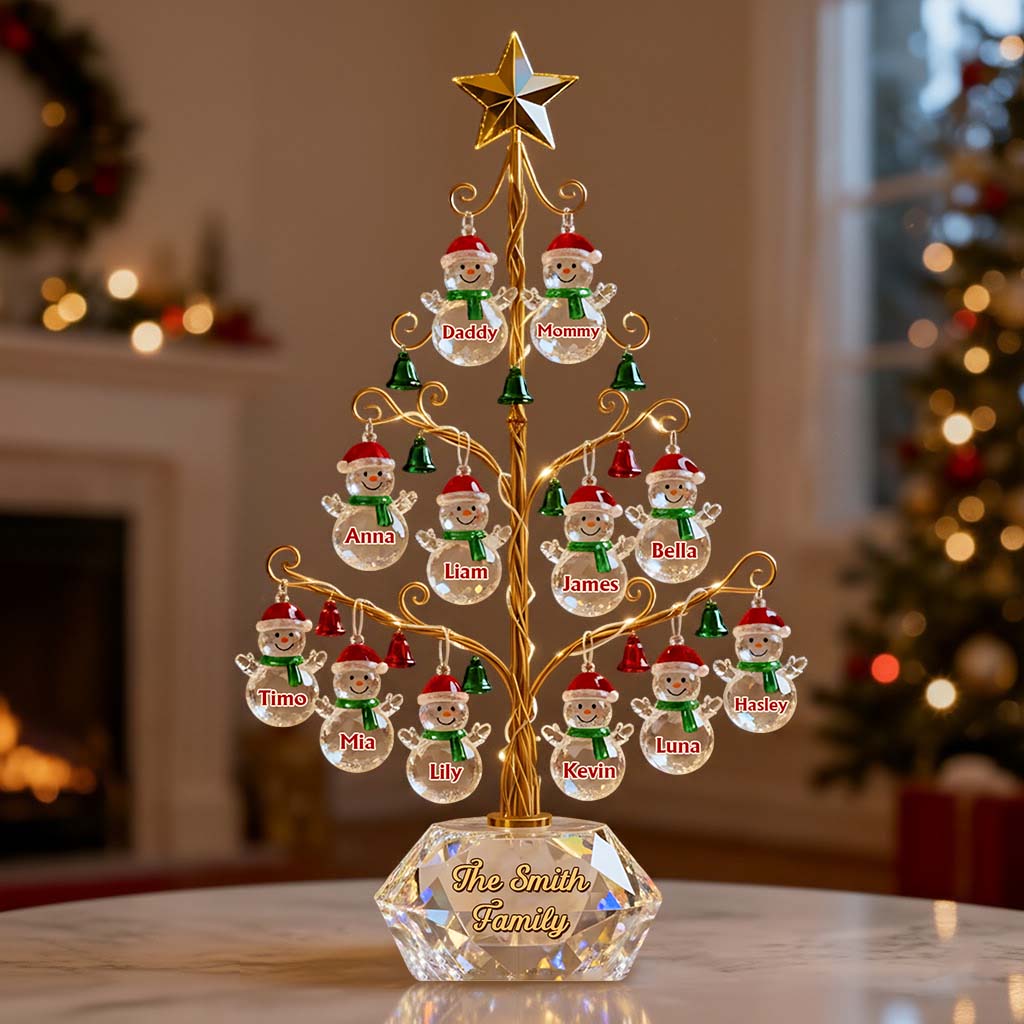 Merry Christmas - Personalized Family Custom Shaped Acrylic Plaque