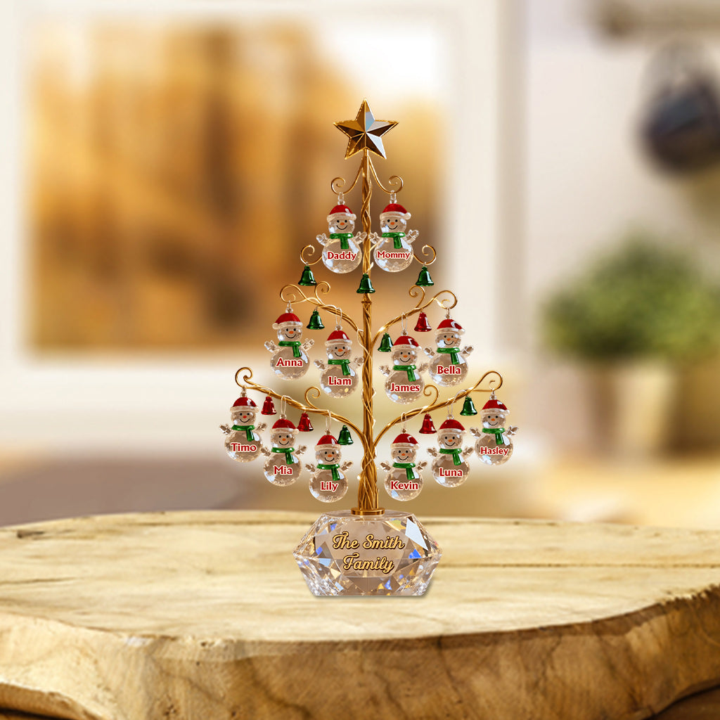 Merry Christmas - Personalized Family Custom Shaped Acrylic Plaque