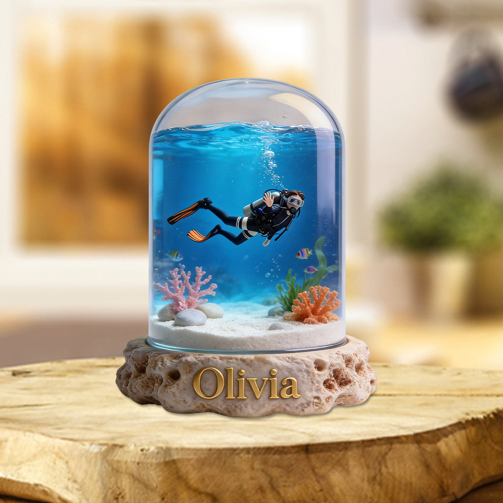 Fantasy Ocean - Personalized Scuba Diving Custom Shaped Acrylic Plaque