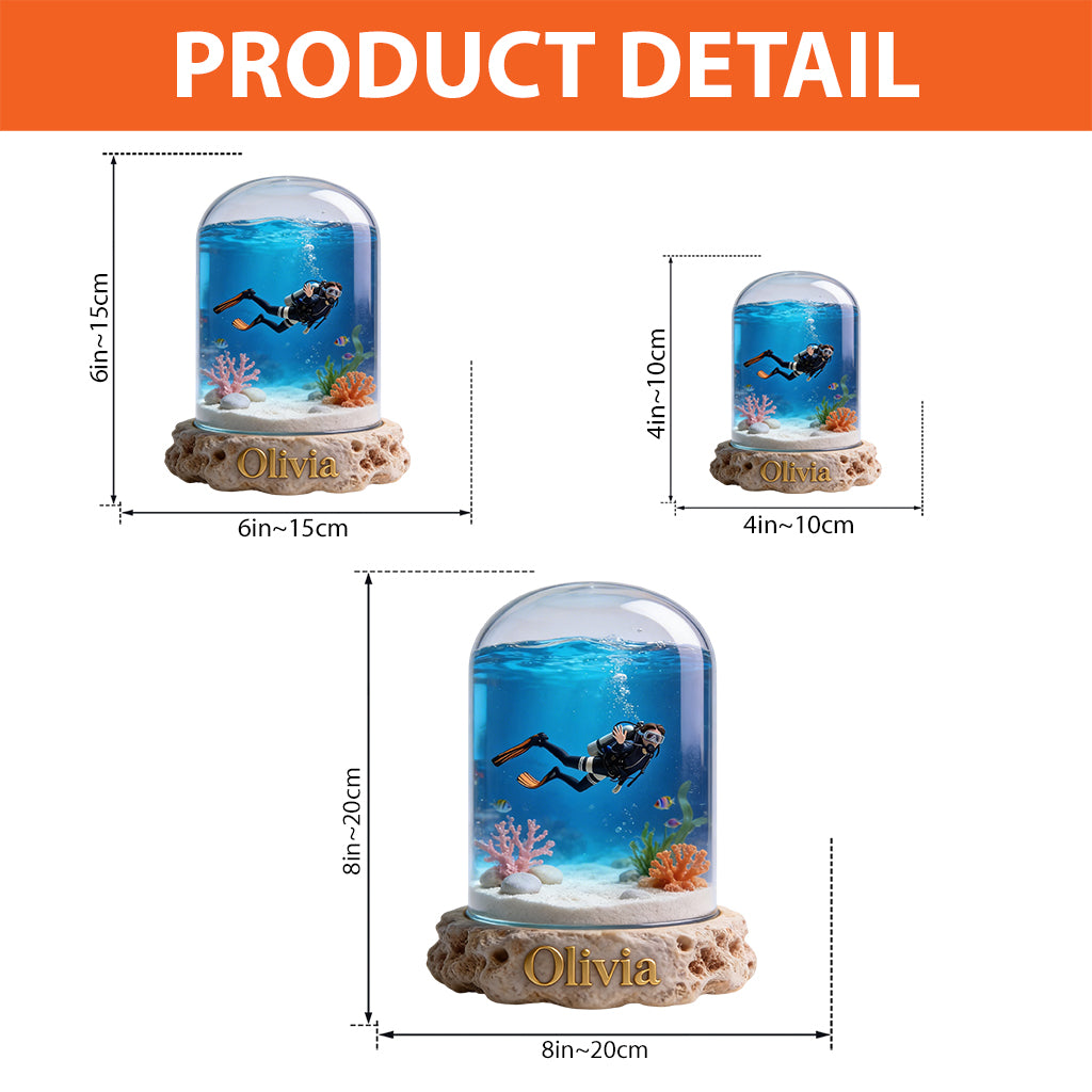 Fantasy Ocean - Personalized Scuba Diving Custom Shaped Acrylic Plaque