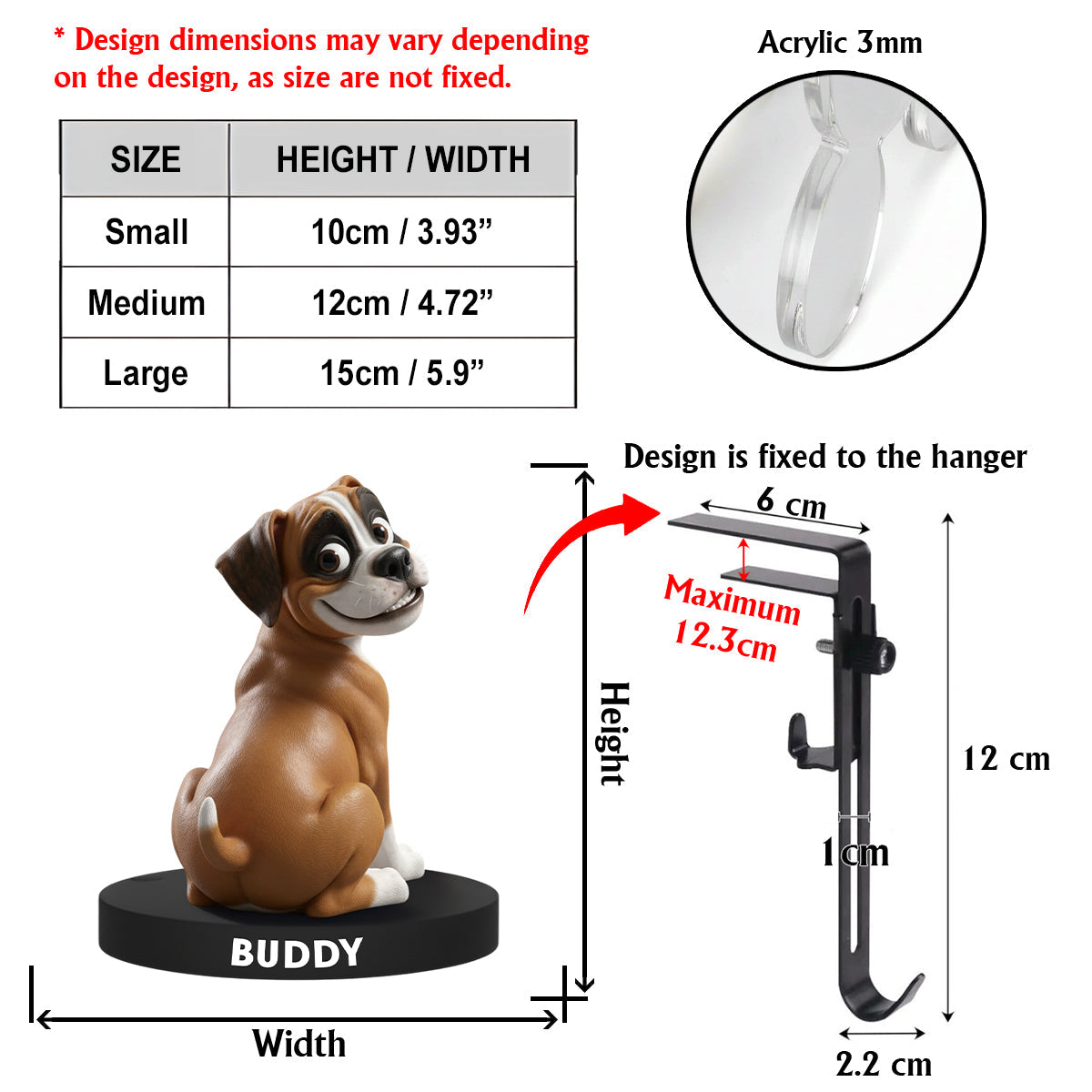 Funny Dogs - Personalized Dog Shaped Stocking Hanger