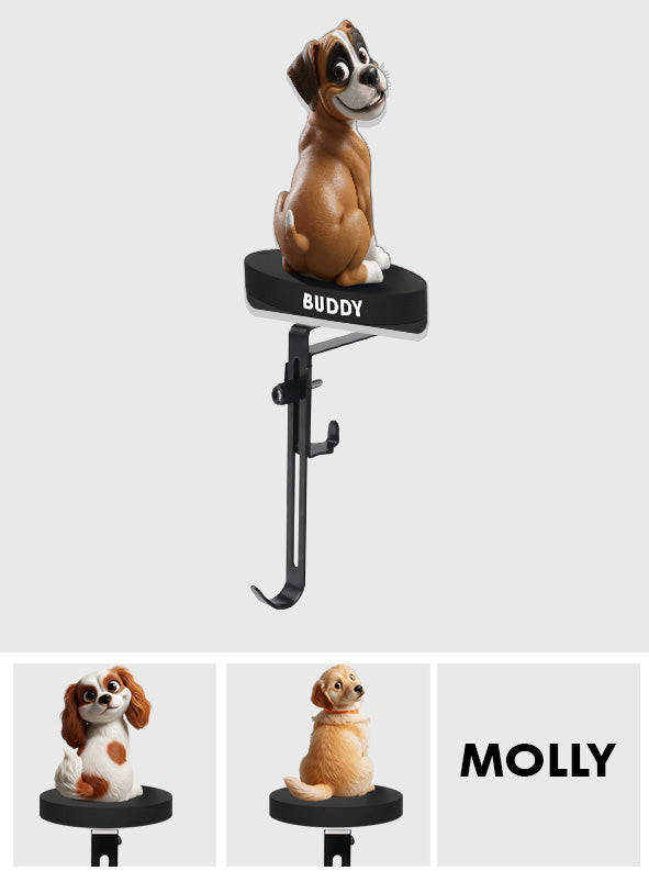 Funny Dogs - Personalized Dog Shaped Stocking Hanger