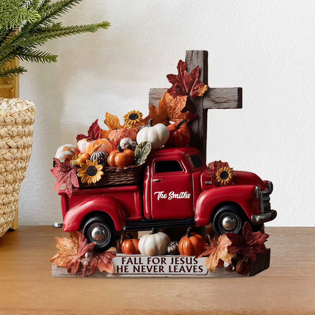 Fall For Jesus - Personalized Autumn Custom Shaped Acrylic Plaque