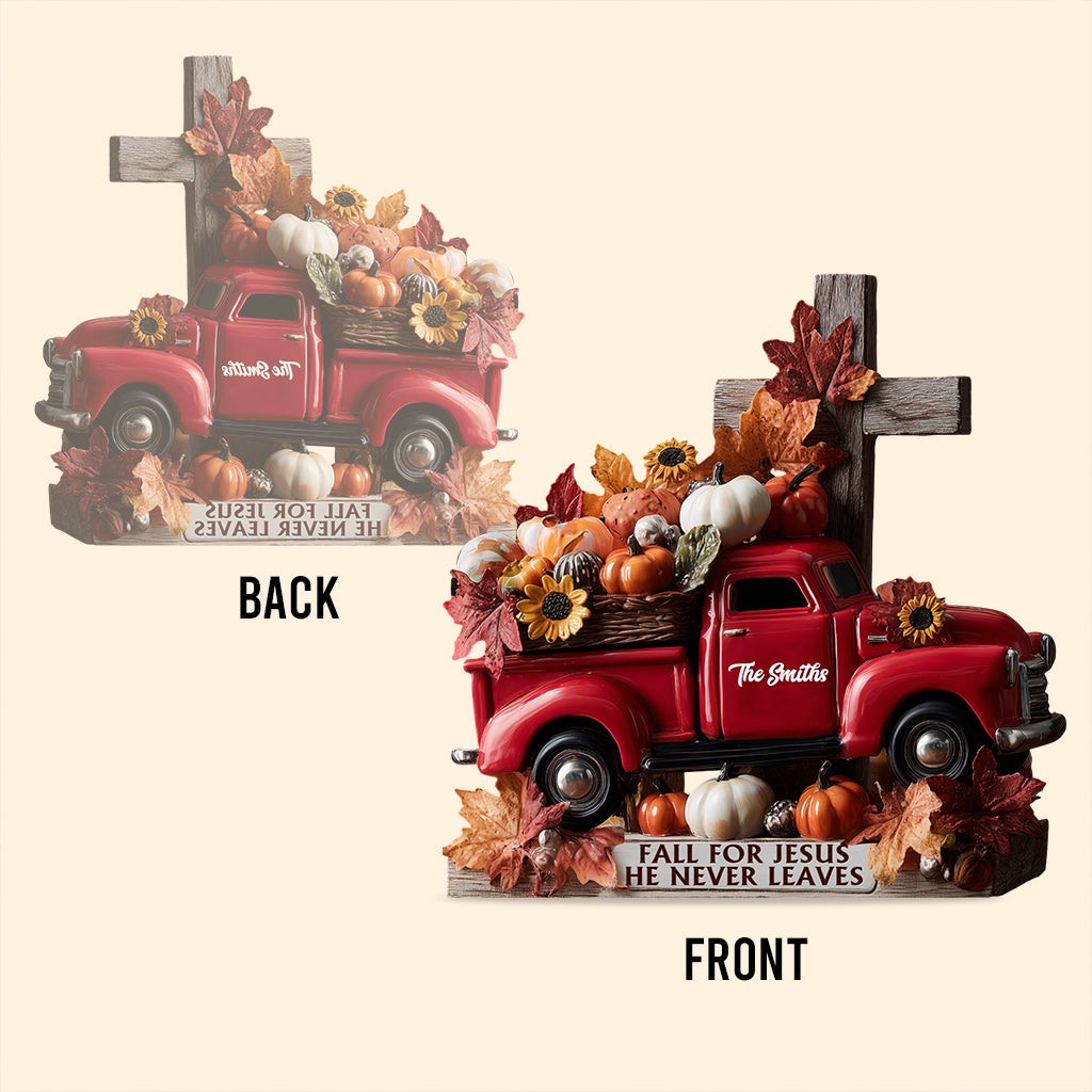 Fall For Jesus - Personalized Autumn Custom Shaped Acrylic Plaque