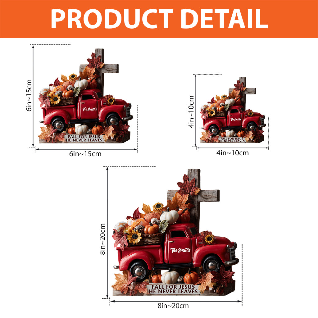 Fall For Jesus - Personalized Autumn Custom Shaped Acrylic Plaque