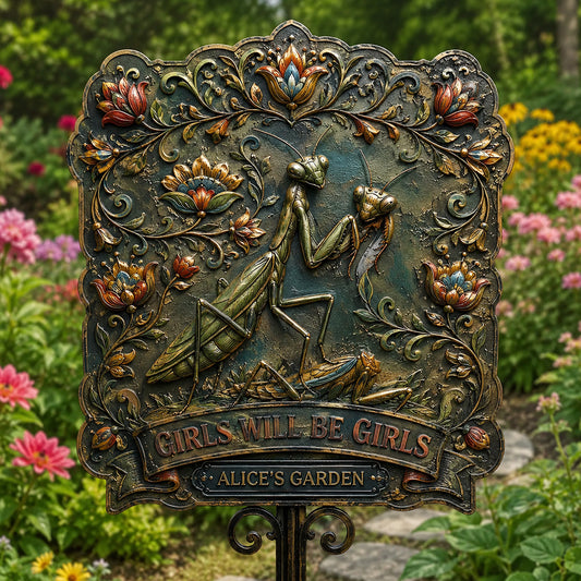 Funny Sign Garden Decoration - Personalized Gardening 3D Printed Cut Metal Sign