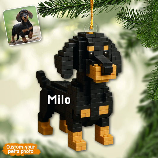 Transform Into Building Block - Personalized Dog Ornament