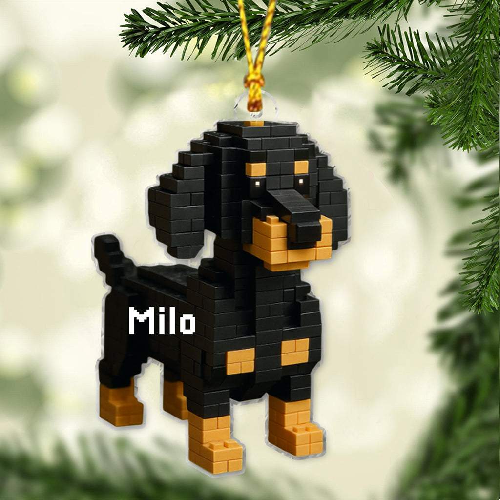 Transform Into Building Block - Personalized Dog Ornament