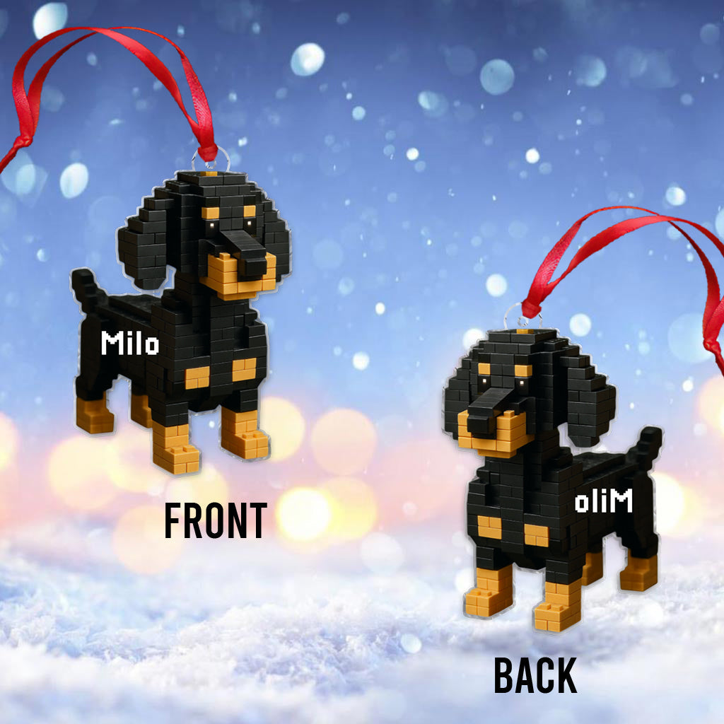 Transform Into Building Block - Personalized Dog Ornament
