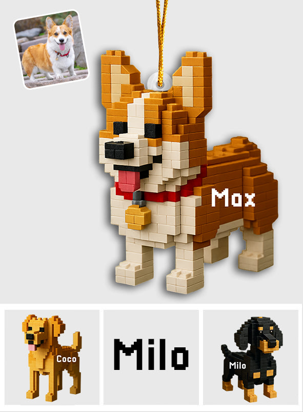 Transform Into Building Block - Personalized Dog Ornament