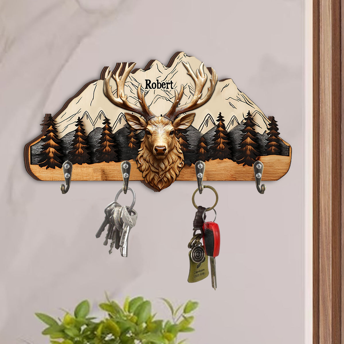 Best Hunter Ever - Personalized Hunting Custom Shaped Key Rack