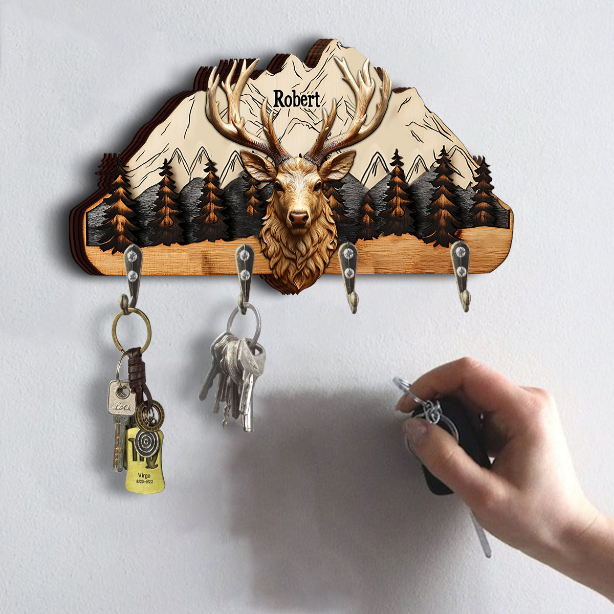 Best Hunter Ever - Personalized Hunting Custom Shaped Key Rack