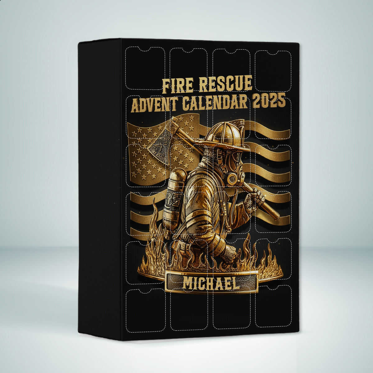 Fire Department Collection - Personalized Firefighter Advent Calendar With Ornaments