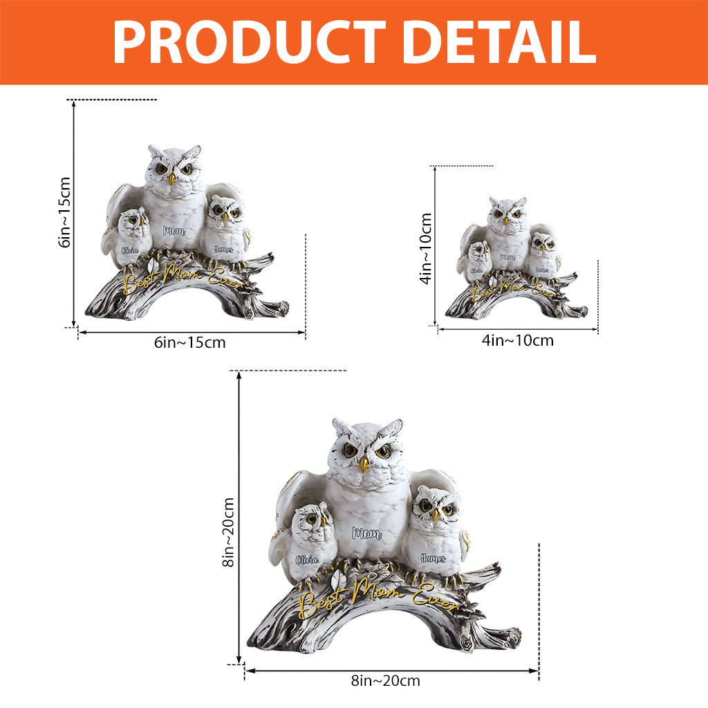 Best Owl Mom Ever - Personalized Mother Custom Shaped Acrylic Plaque