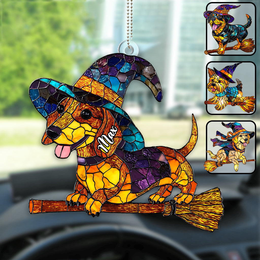 Spooky Halloween - Personalized Dog Custom Shaped Car Ornament