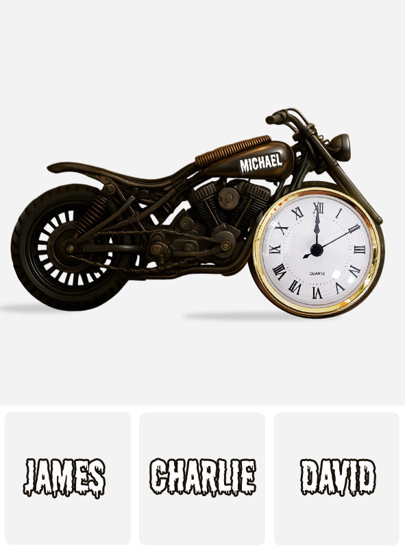 Time to Ride - Personalized Biker Acrylic Clock Plaque