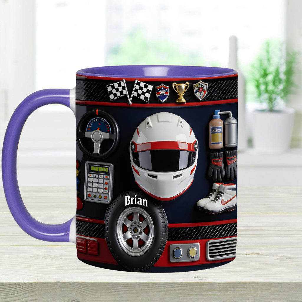 Born to Race - Personalized Racing Accent Mug & Coaster