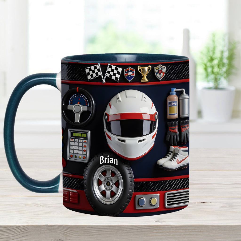 Born to Race - Personalized Racing Accent Mug & Coaster