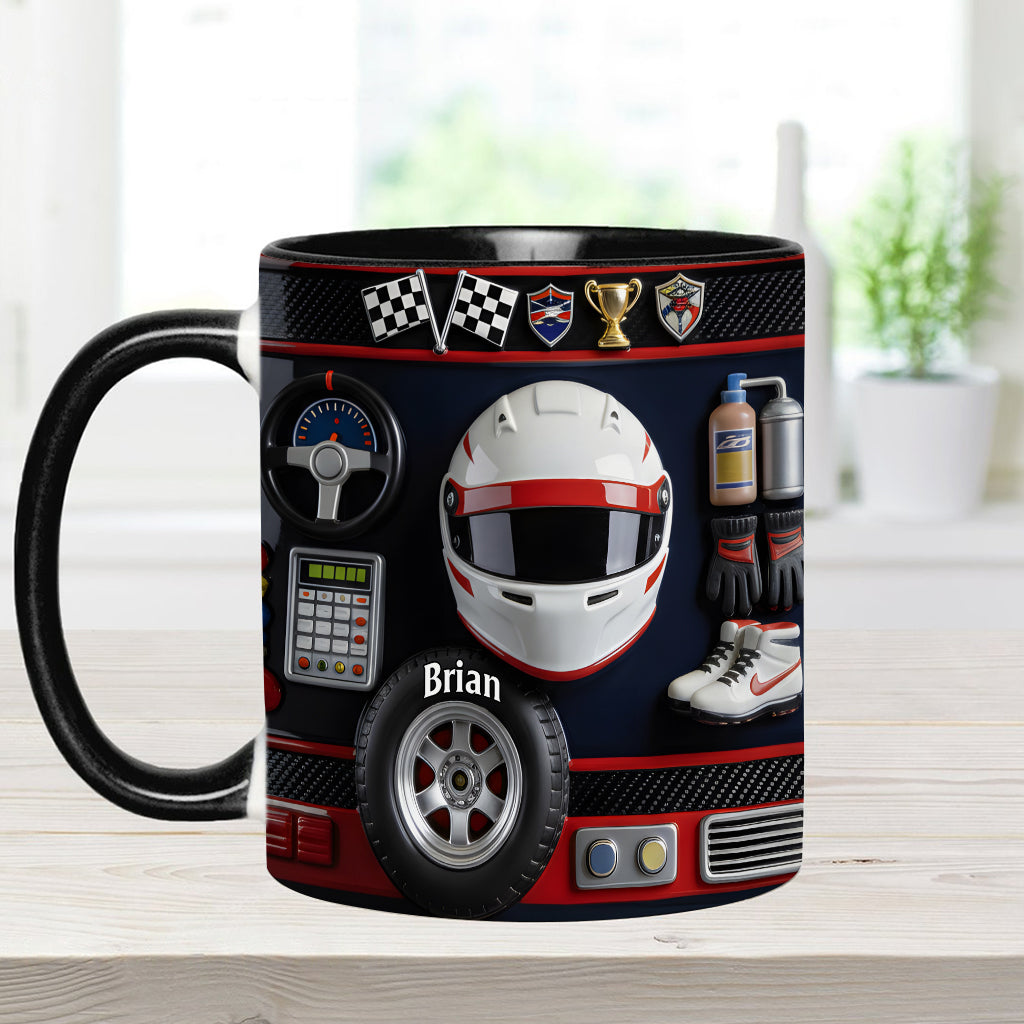 Born to Race - Personalized Racing Accent Mug & Coaster