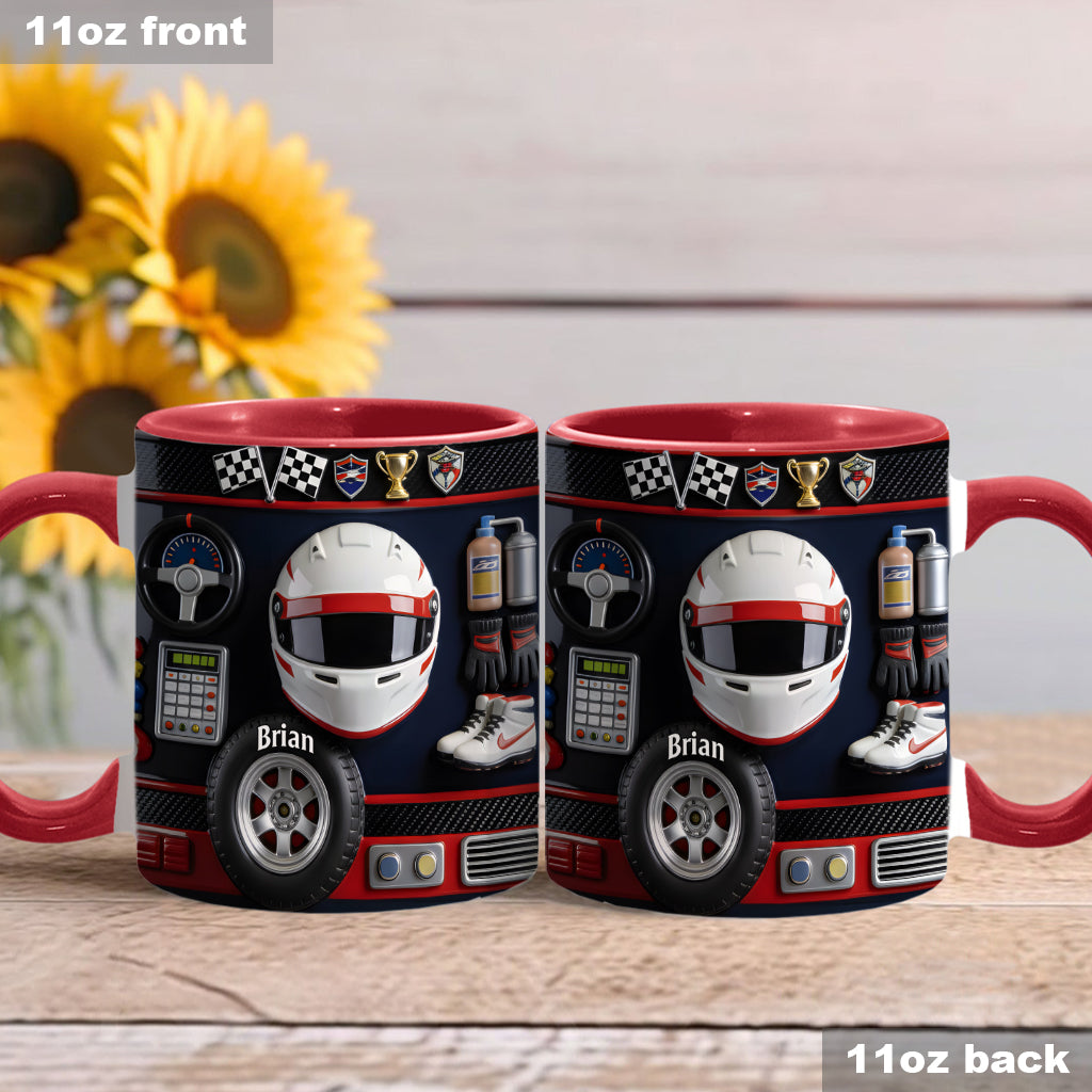 Born to Race - Personalized Racing Accent Mug & Coaster