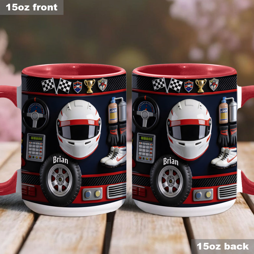 Born to Race - Personalized Racing Accent Mug & Coaster