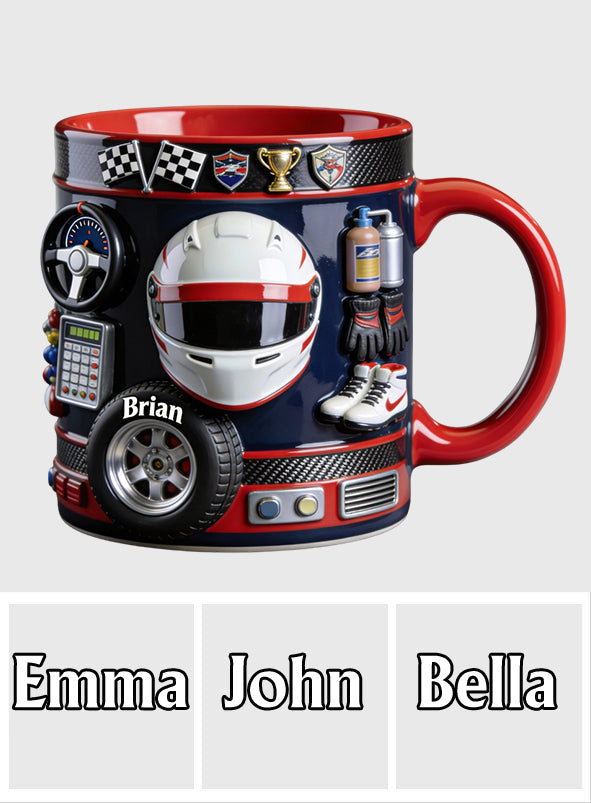 Born to Race - Personalized Racing Accent Mug & Coaster