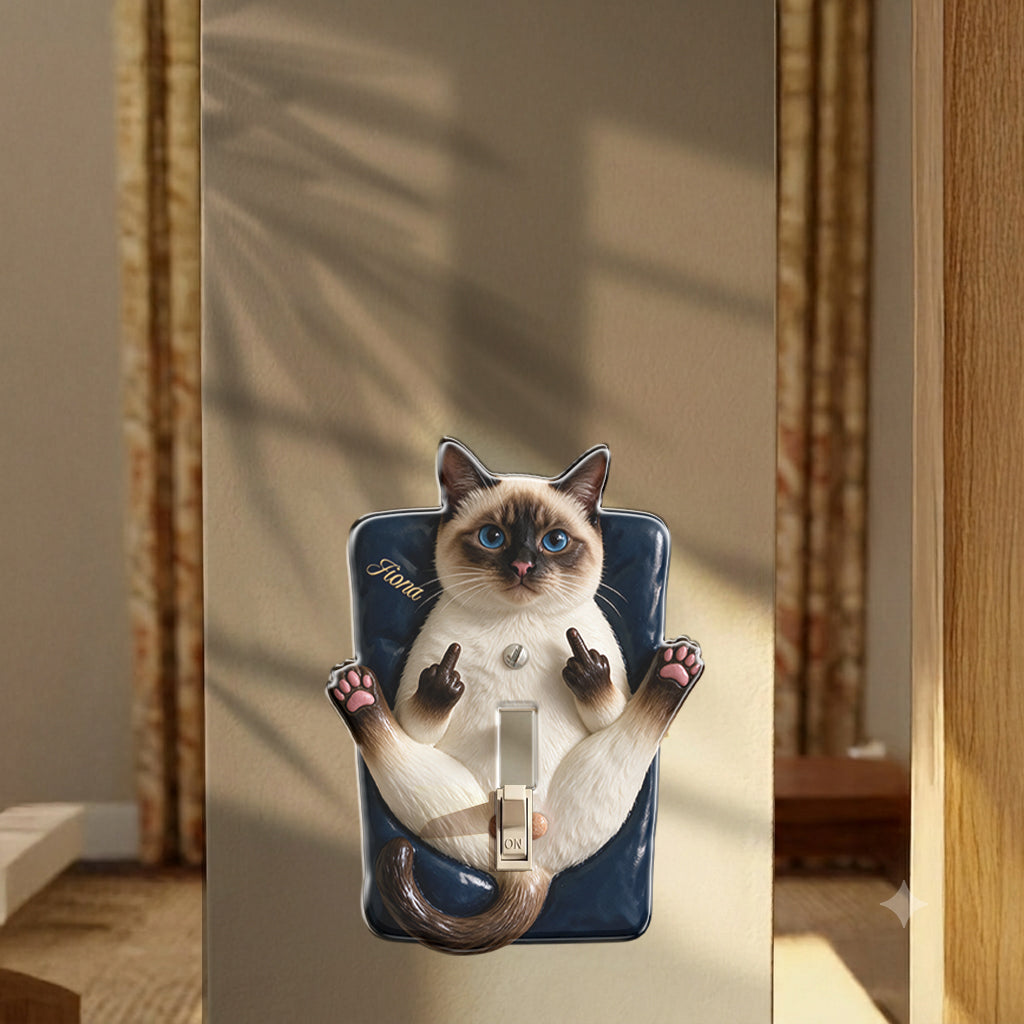 Funny Pose - Personalized Cat Light Switch/ Outlet Cover