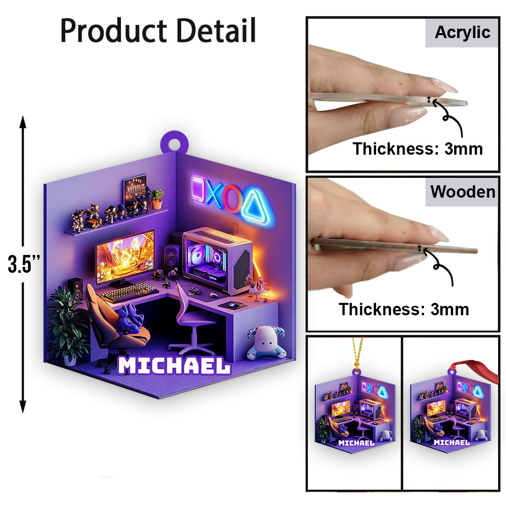 Gaming Room - Personalized Video Game Ornament