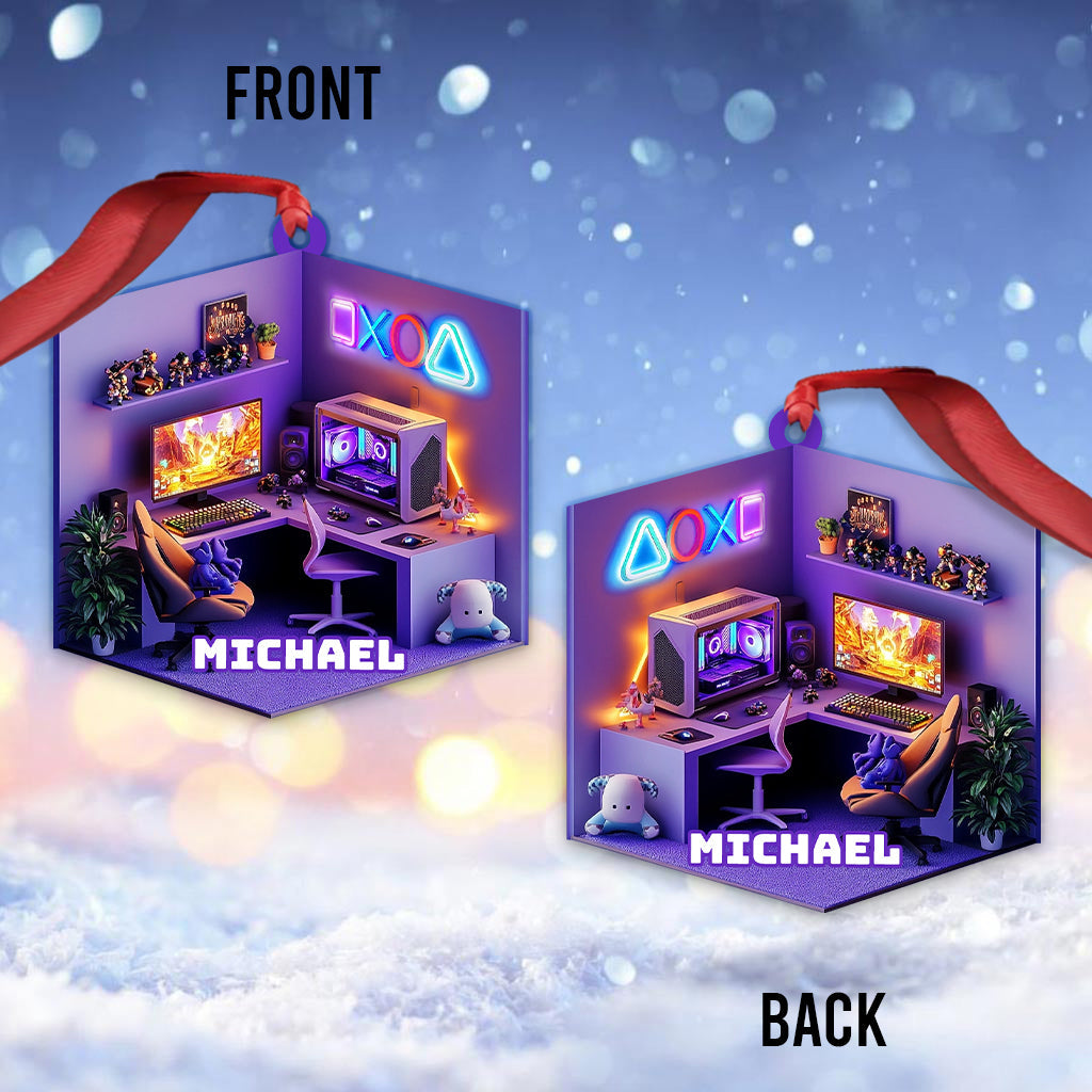 Gaming Room - Personalized Video Game Ornament