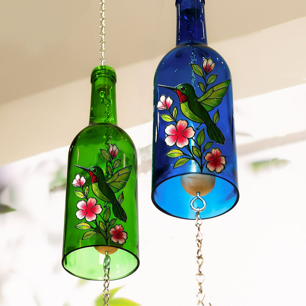 Love Gardening - Personalized Gardening Wine Bottle Wind Chime