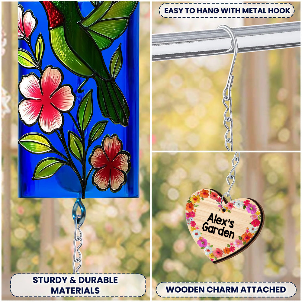 Love Gardening - Personalized Gardening Wine Bottle Wind Chime